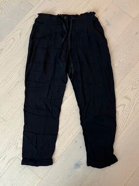 Wilfred Black Drawstring Jogger Pants